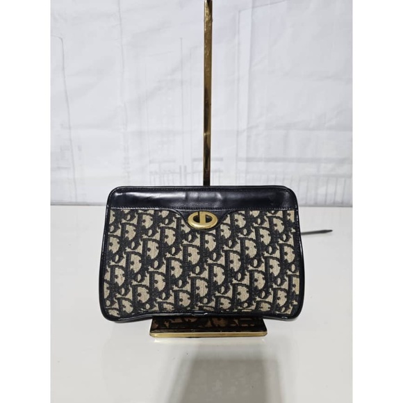 Dior Handbags - SOLD***Authentic Christian Dior Vintage Navy Blue Monogram Clutch